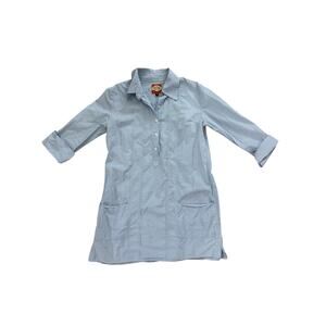 San Cristobal Blue 100% Cotton Shirt Dress Tunic Women’s